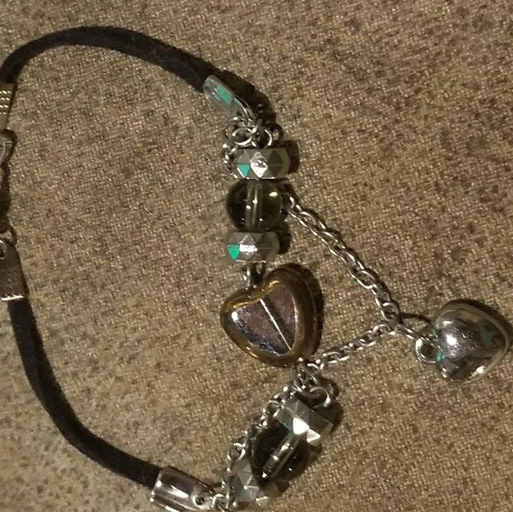 Cute suede heart bracelet
